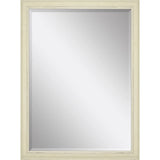 40" White Solid Wood Framed Accent Mirror - Homeroots - Flyclothing LLC