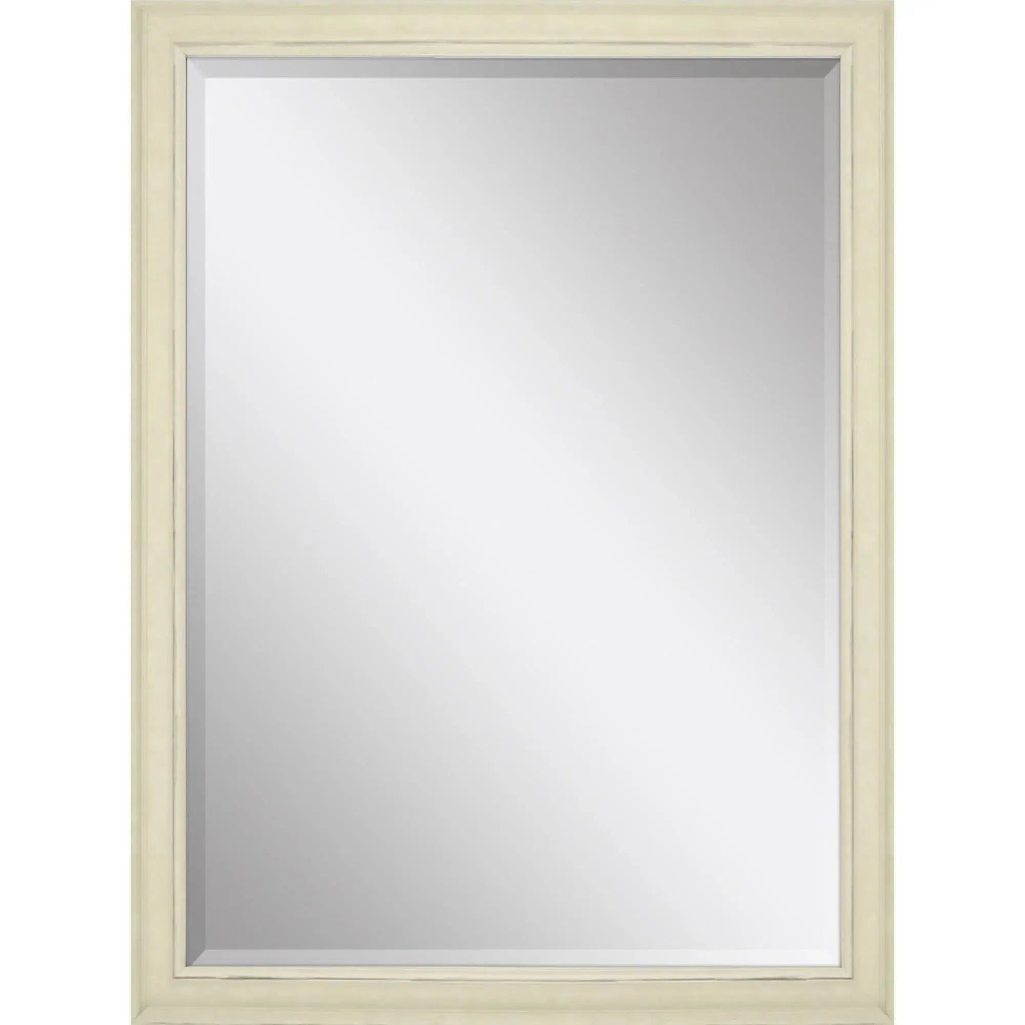 40" White Solid Wood Framed Accent Mirror - Homeroots - Flyclothing LLC