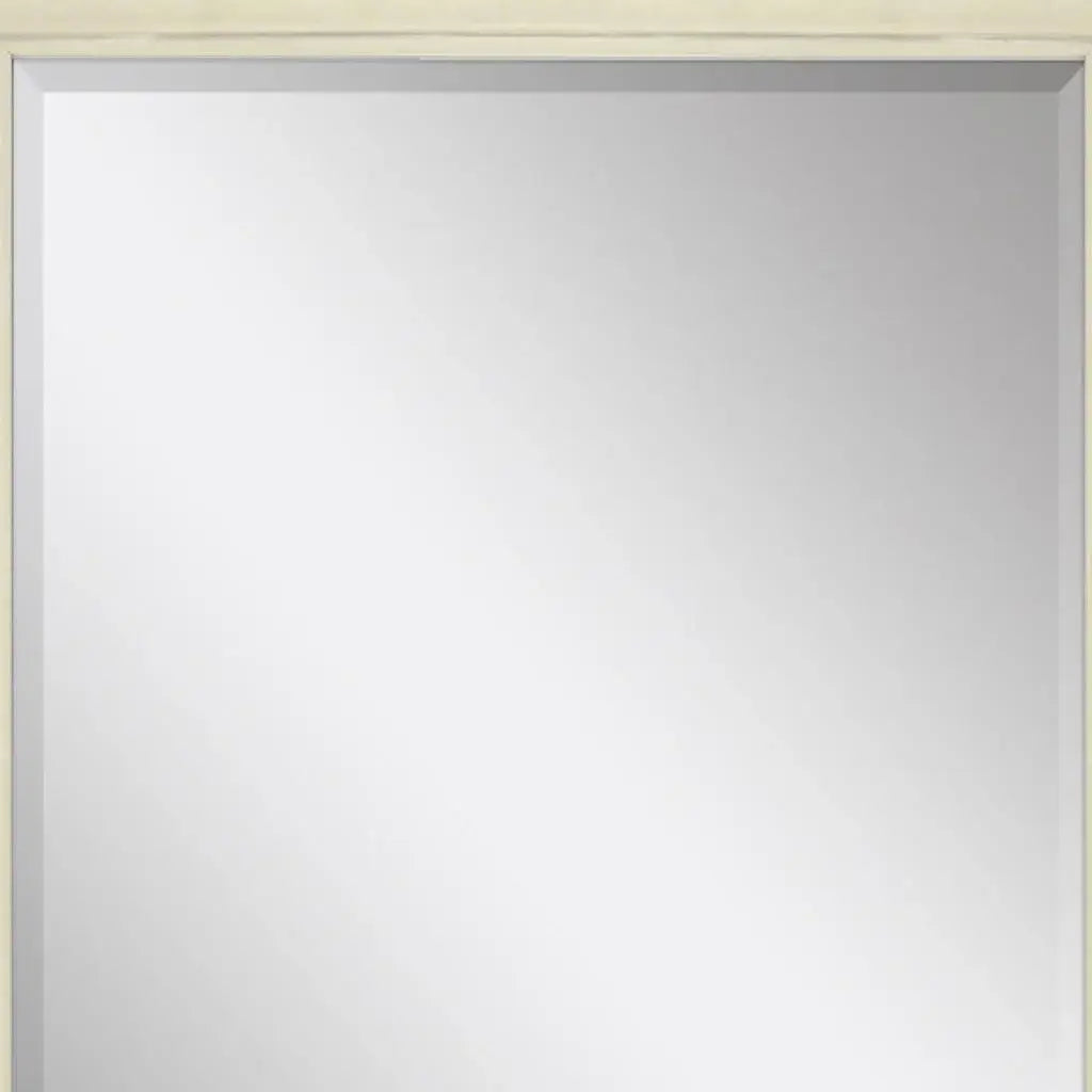 40" White Solid Wood Framed Accent Mirror - Homeroots - Flyclothing LLC