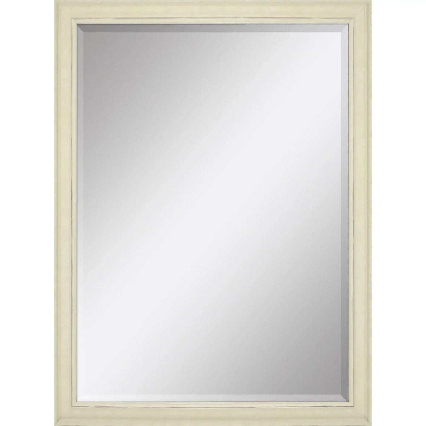 40" White Solid Wood Framed Accent Mirror - Homeroots - Flyclothing LLC