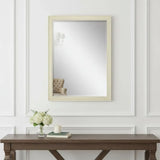 40" White Solid Wood Framed Accent Mirror - Homeroots - Flyclothing LLC