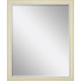 44" White Solid Wood Framed Accent Mirror - Homeroots - Flyclothing LLC
