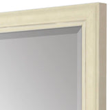 44" White Solid Wood Framed Accent Mirror - Homeroots - Flyclothing LLC