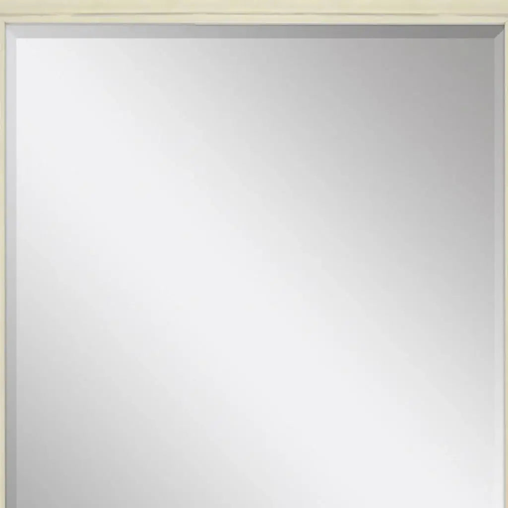44" White Solid Wood Framed Accent Mirror - Homeroots - Flyclothing LLC