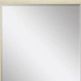 44" White Solid Wood Framed Accent Mirror - Homeroots - Flyclothing LLC