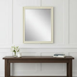 44" White Solid Wood Framed Accent Mirror - Homeroots - Flyclothing LLC