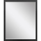 30" Black Hammered Geometric Finish Framed Accent Mirror - Homeroots - Flyclothing LLC