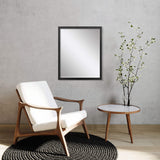 32" Black Hammered Geometric Framed Accent Mirror - Homeroots - Flyclothing LLC