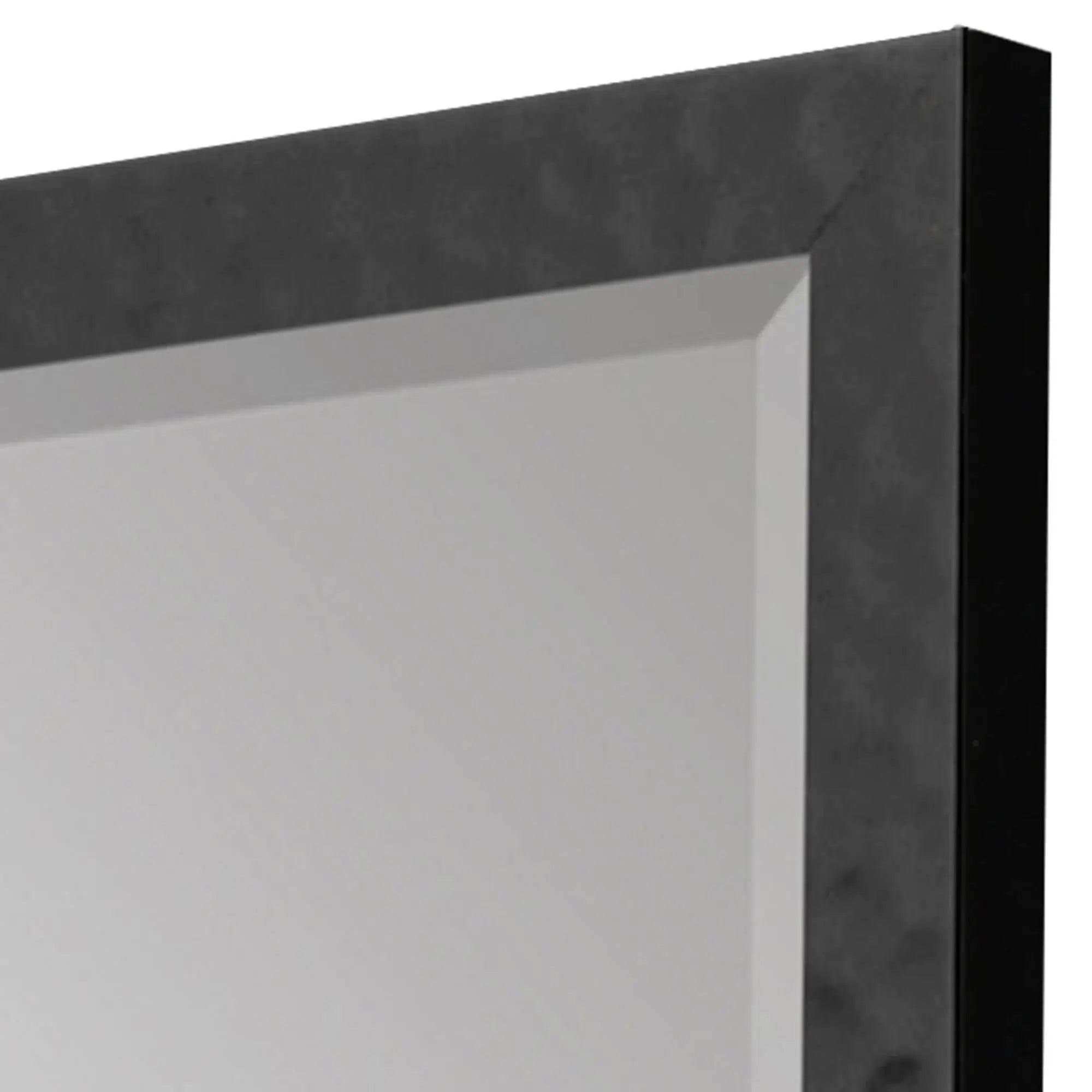 32" Black Hammered Geometric Framed Accent Mirror - Homeroots - Flyclothing LLC