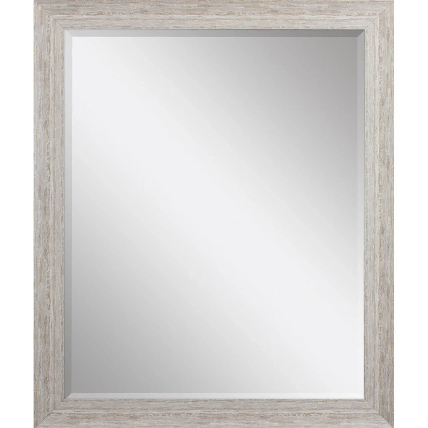 32" White Distressed Wood Framed Accent Mirror - Homeroots - Flyclothing LLC
