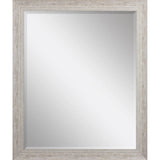32" White Distressed Wood Framed Accent Mirror - Homeroots - Flyclothing LLC