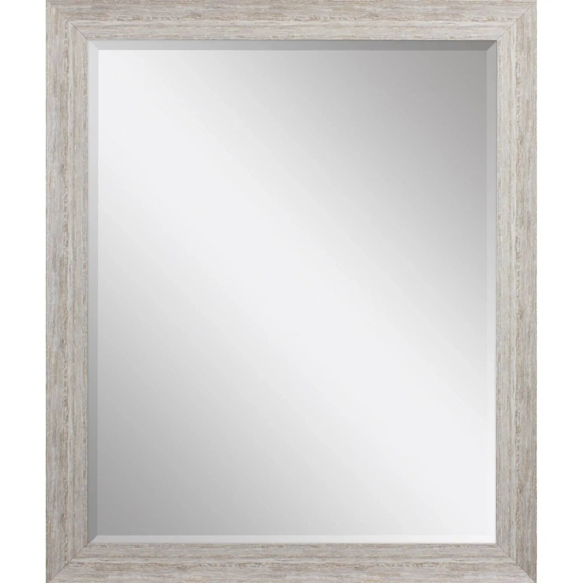 32" White Distressed Wood Framed Accent Mirror - Homeroots - Flyclothing LLC