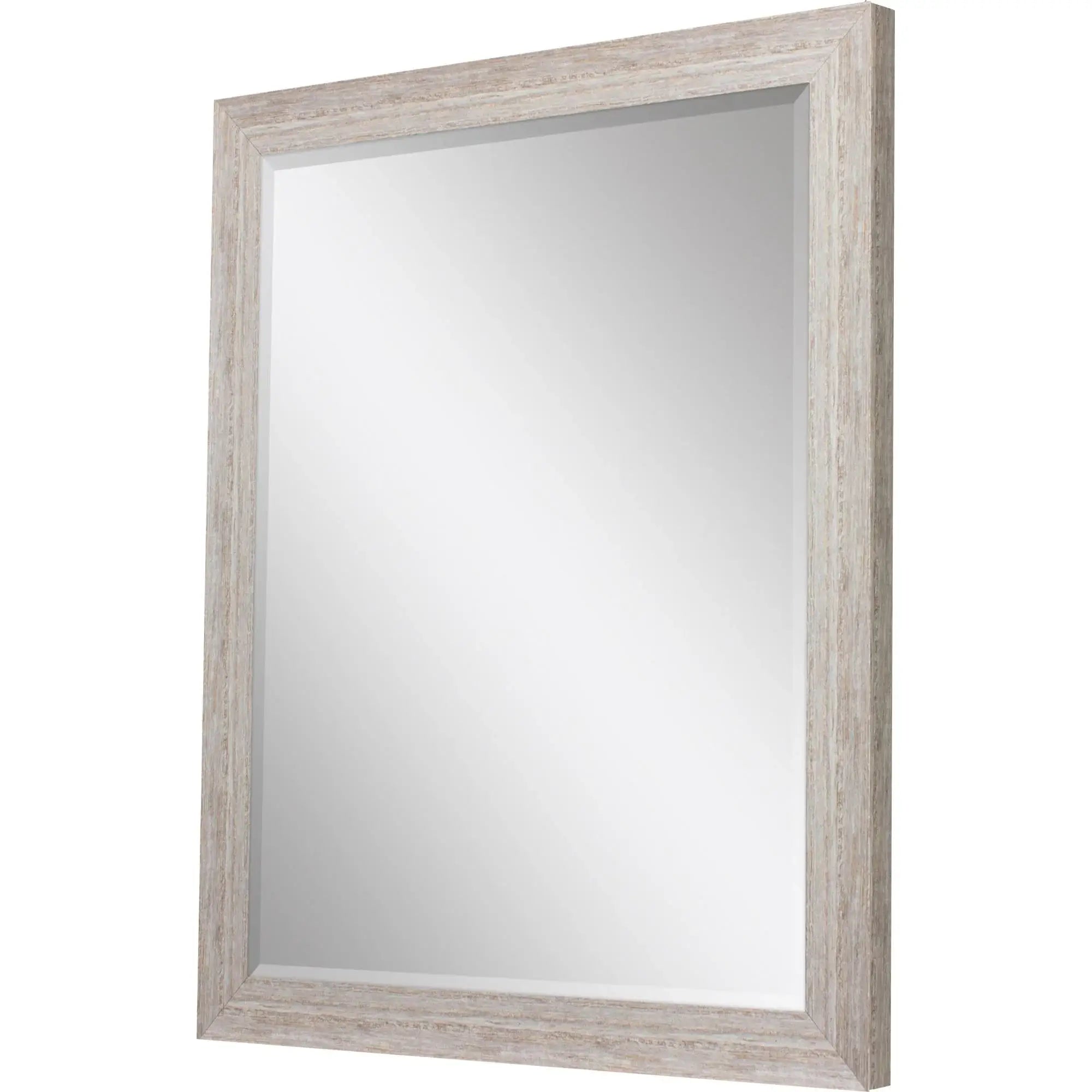 32" White Distressed Wood Framed Accent Mirror - Homeroots - Flyclothing LLC