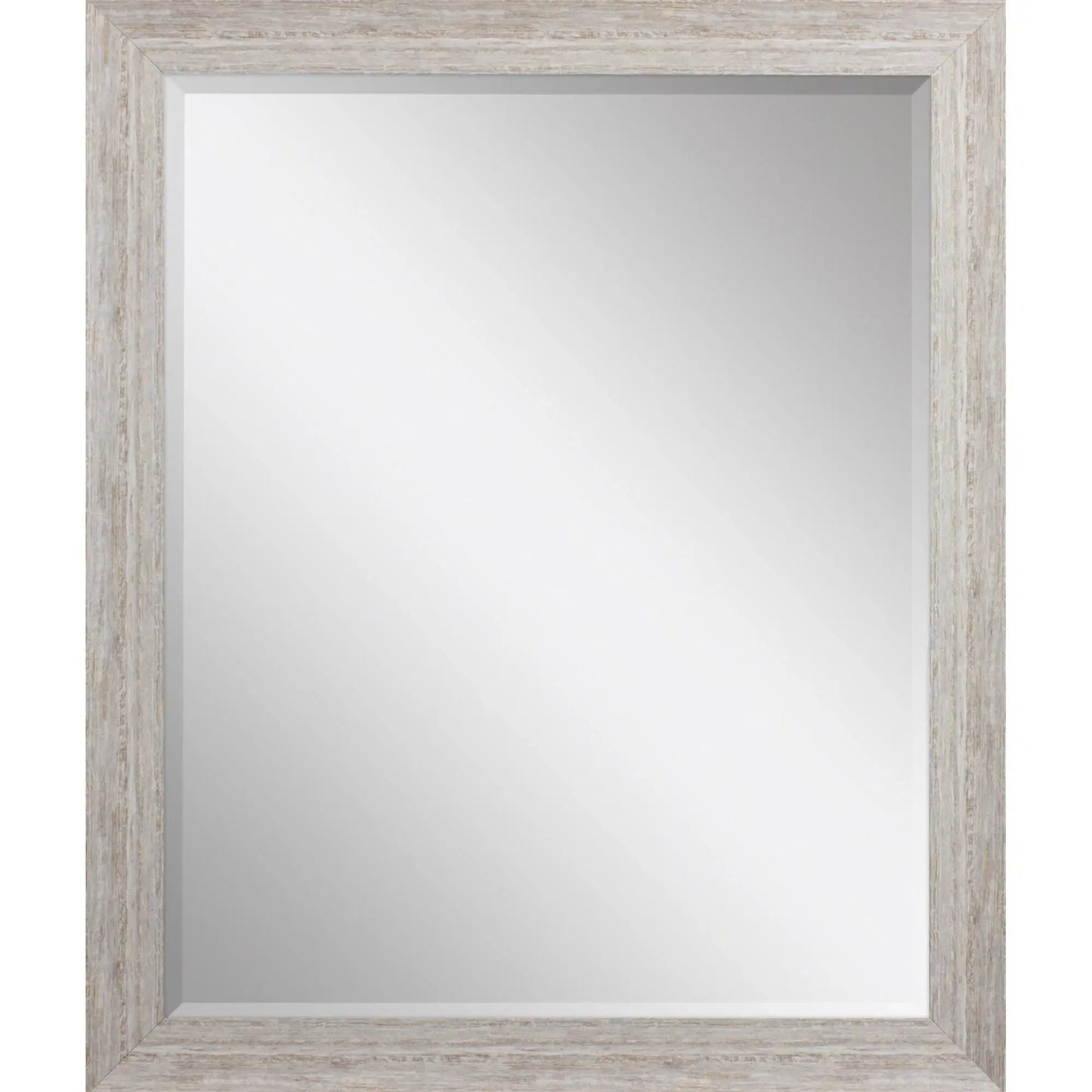 34" White Distressed Wood Framed Accent Mirror - Homeroots - Flyclothing LLC