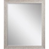34" White Distressed Wood Framed Accent Mirror - Homeroots - Flyclothing LLC