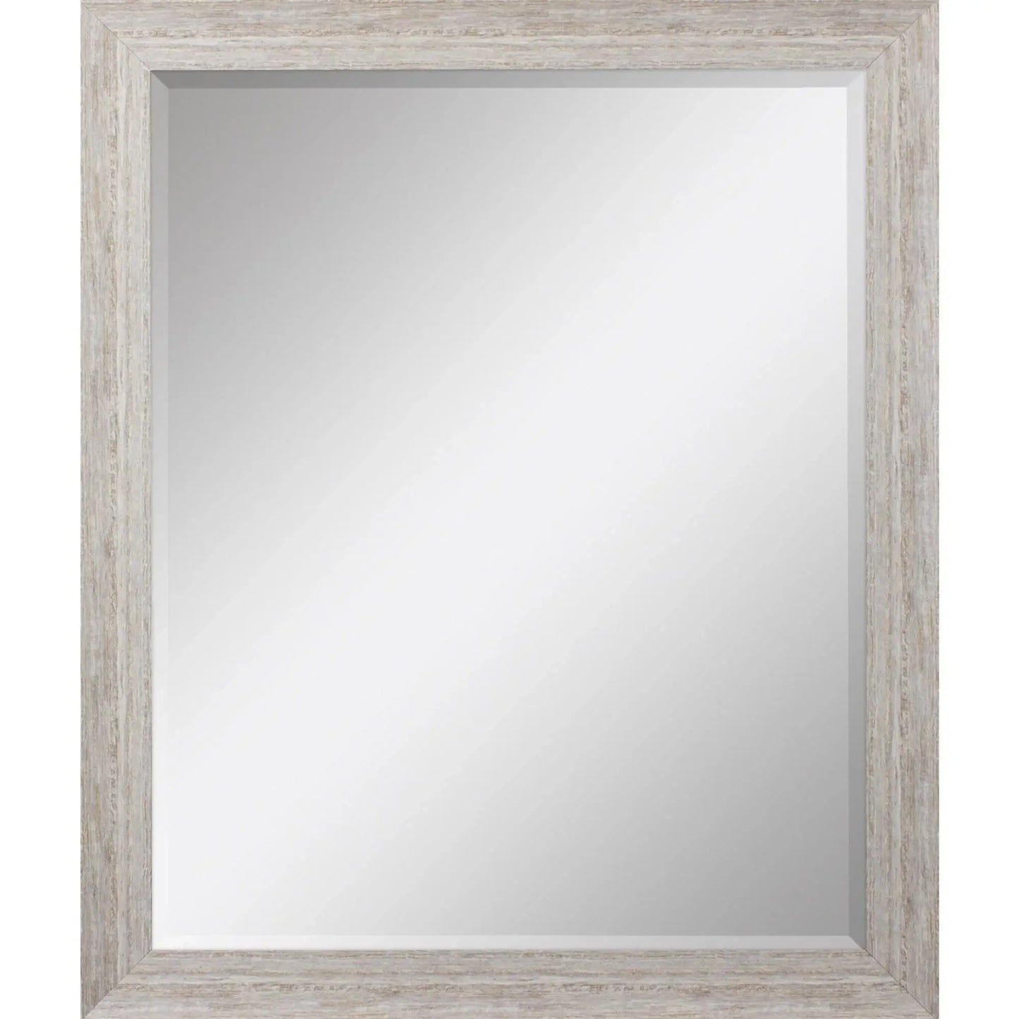 34" White Distressed Wood Framed Accent Mirror - Homeroots - Flyclothing LLC