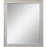 34" White Distressed Wood Framed Accent Mirror - Homeroots - Flyclothing LLC