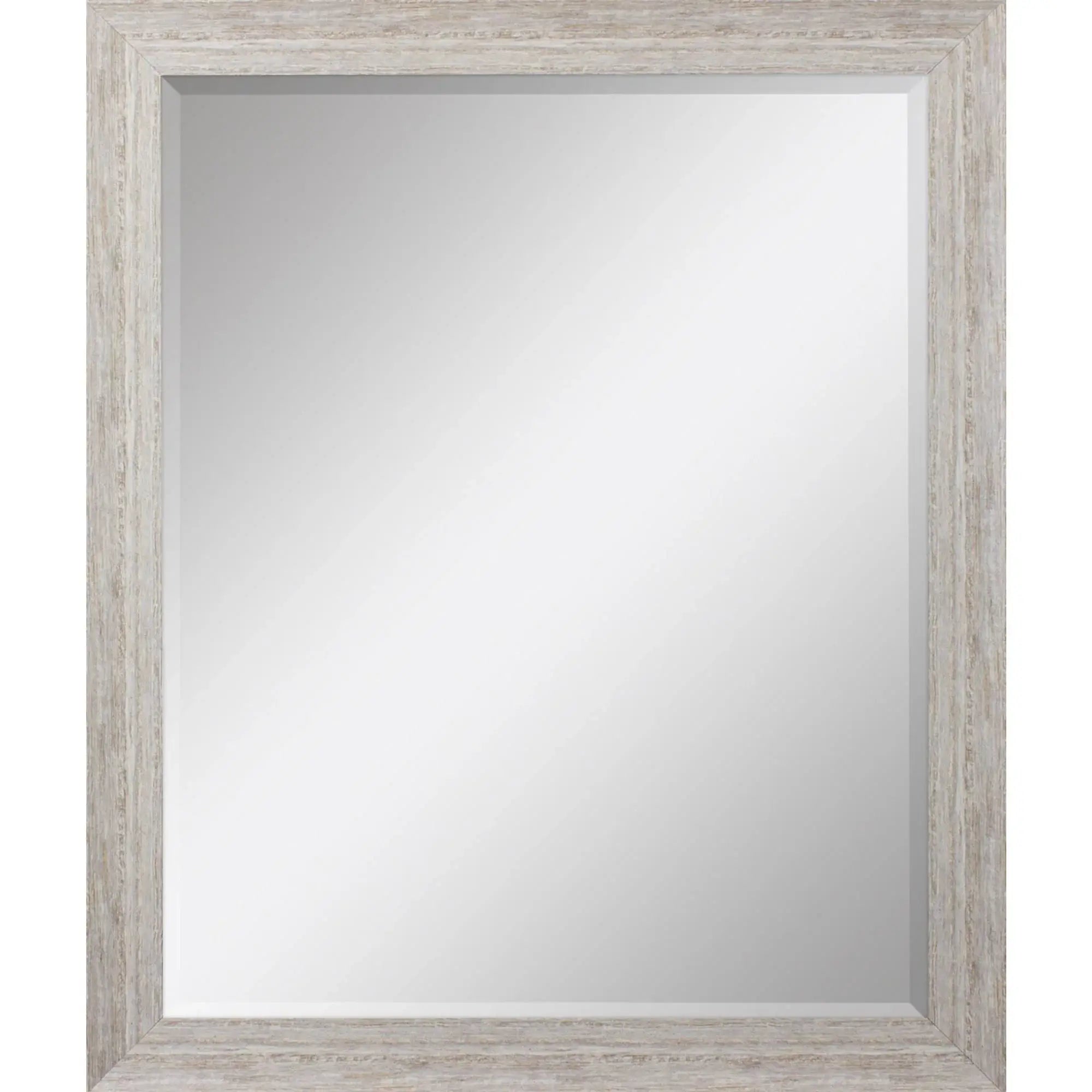 34" White Distressed Wood Framed Accent Mirror - Homeroots - Flyclothing LLC