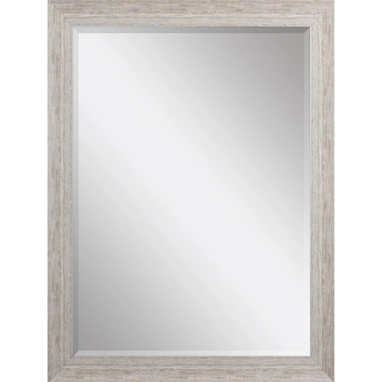 40" White Distressed Wood Framed Accent Mirror - Homeroots - Flyclothing LLC