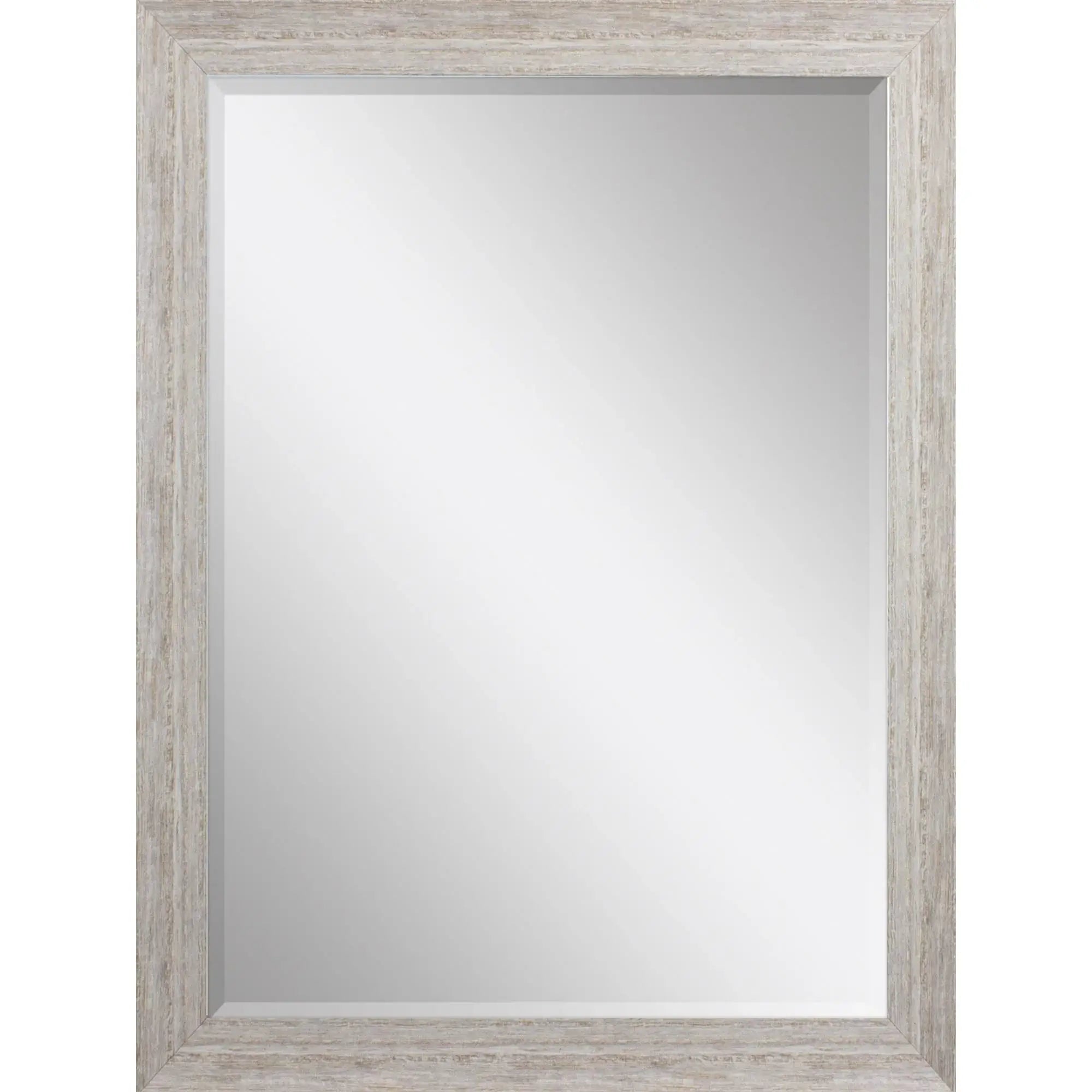40" White Distressed Wood Framed Accent Mirror - Homeroots - Flyclothing LLC