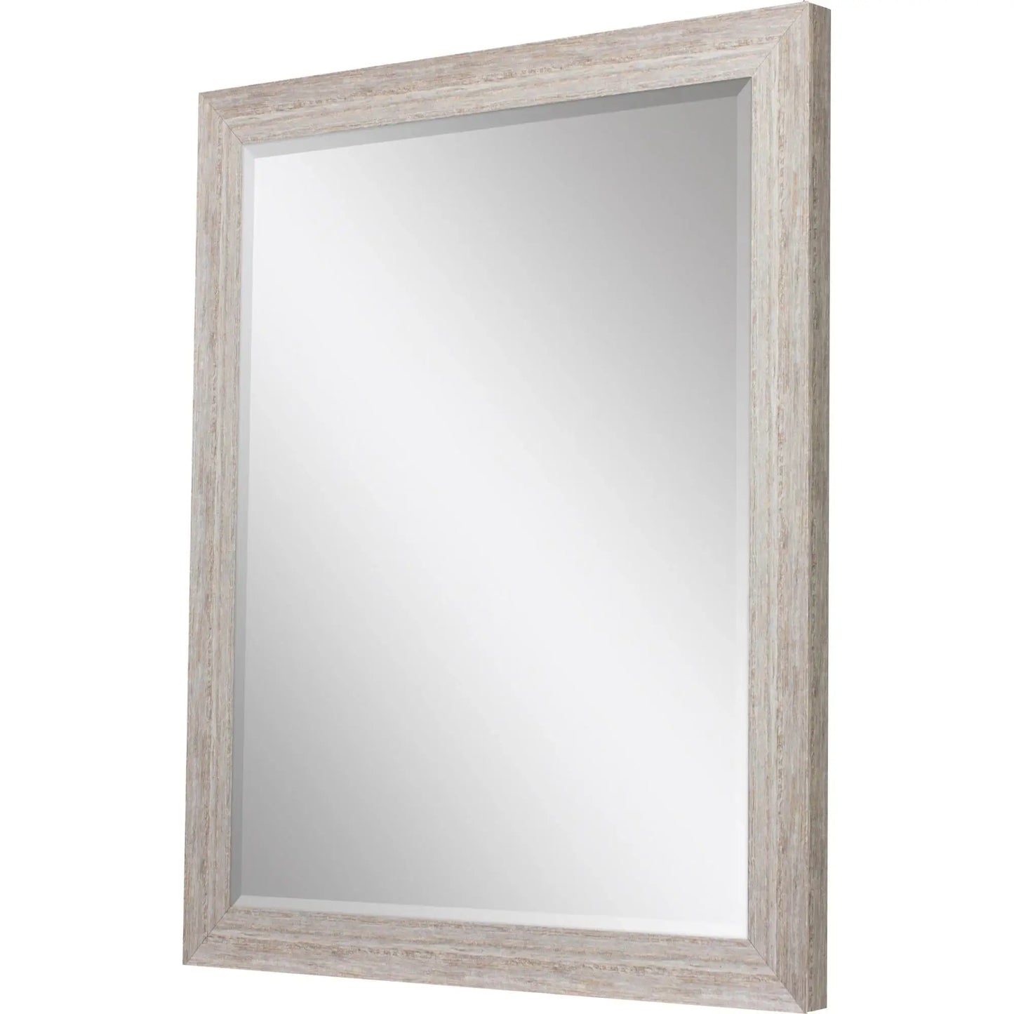 40" White Distressed Wood Framed Accent Mirror - Homeroots - Flyclothing LLC