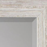 40" White Distressed Wood Framed Accent Mirror - Homeroots - Flyclothing LLC