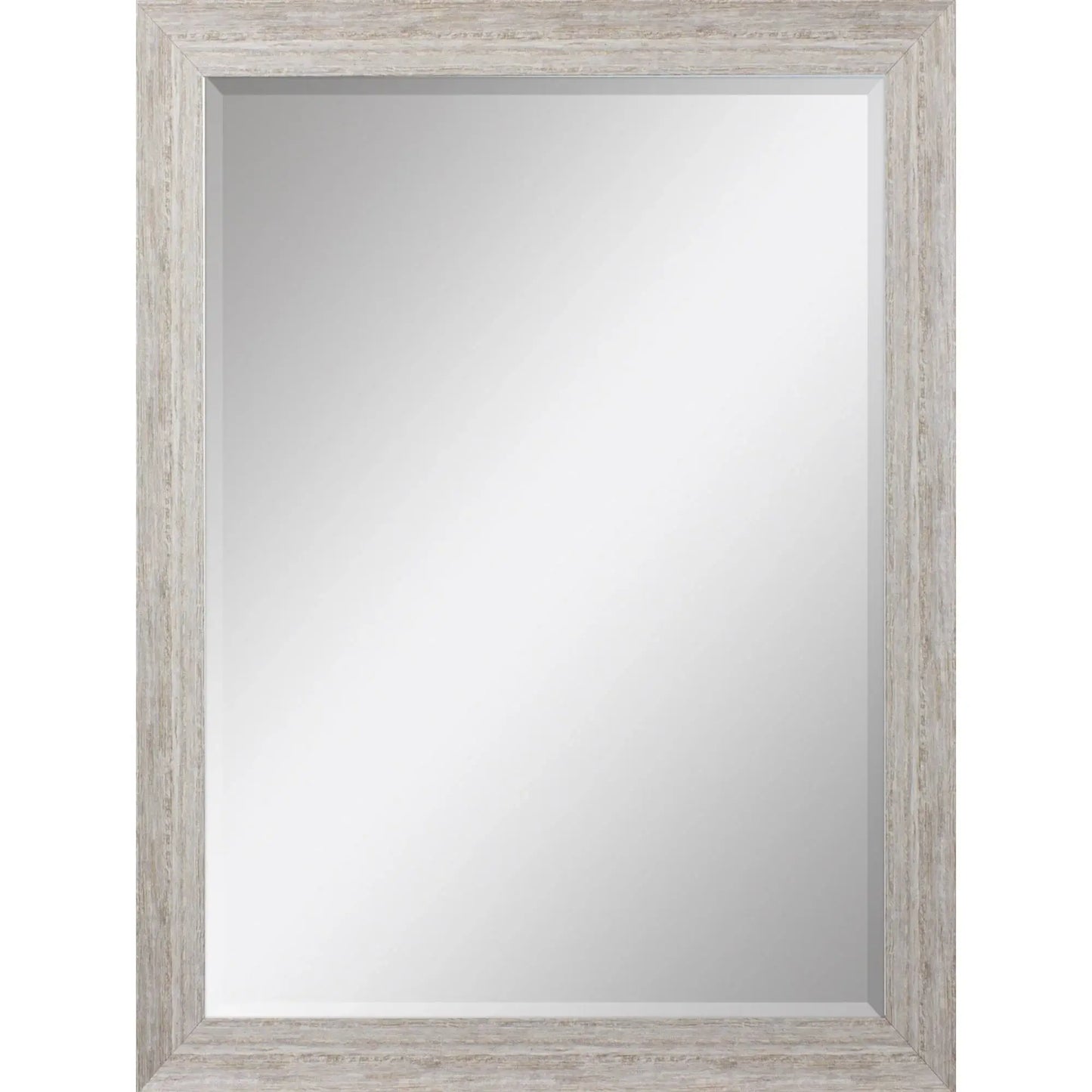40" White Distressed Wood Framed Accent Mirror - Homeroots - Flyclothing LLC