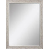 40" White Distressed Wood Framed Accent Mirror - Homeroots - Flyclothing LLC
