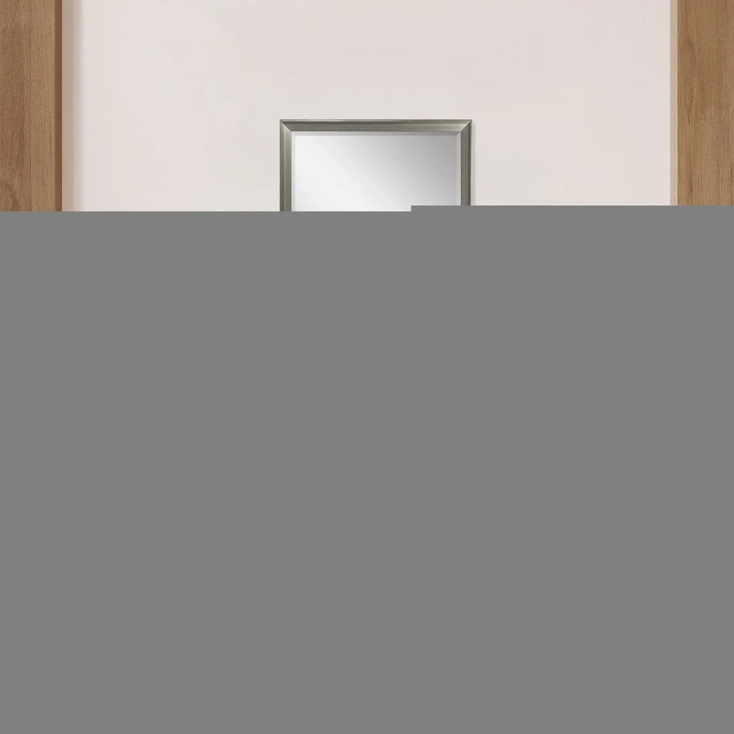 44" White Framed Accent Mirror - Homeroots - Flyclothing LLC