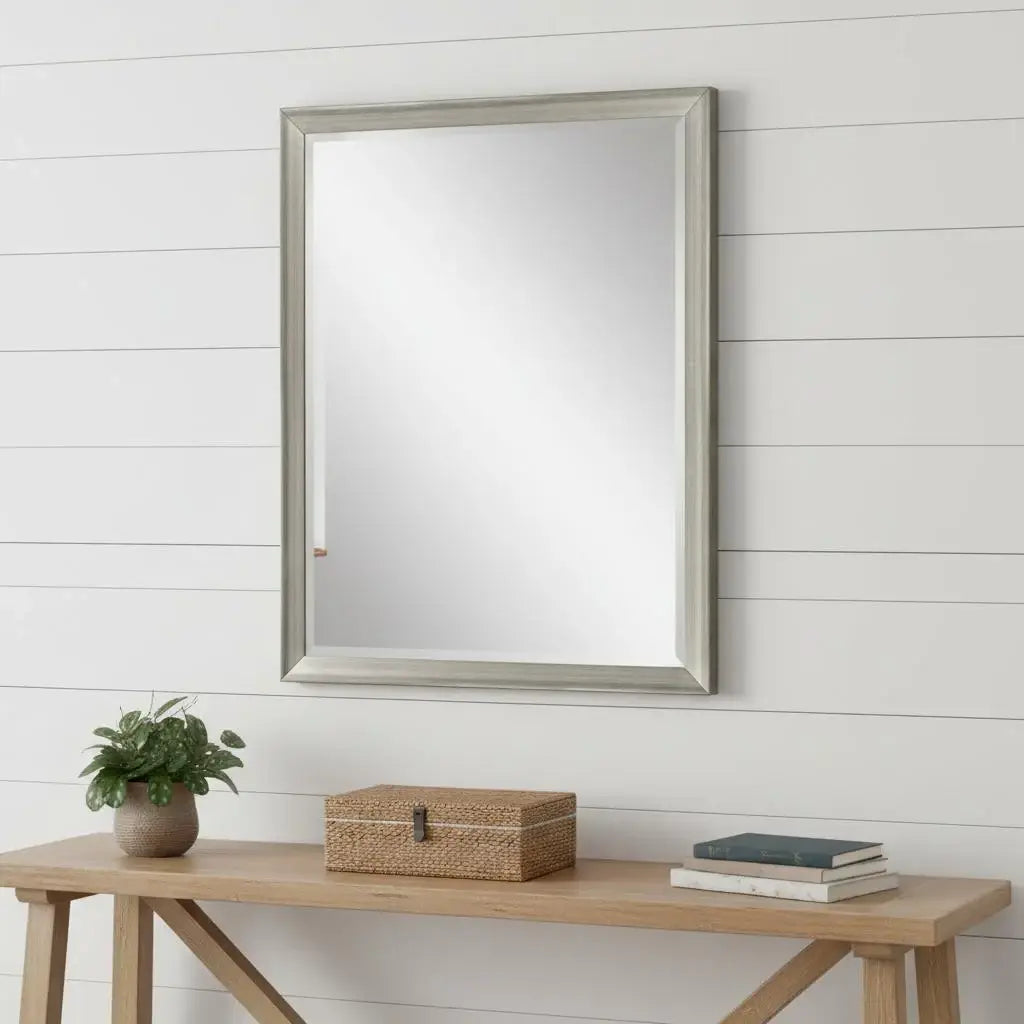 44" White Framed Accent Mirror - Homeroots - Flyclothing LLC