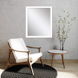 33" White Framed Accent Mirror - Homeroots - Flyclothing LLC