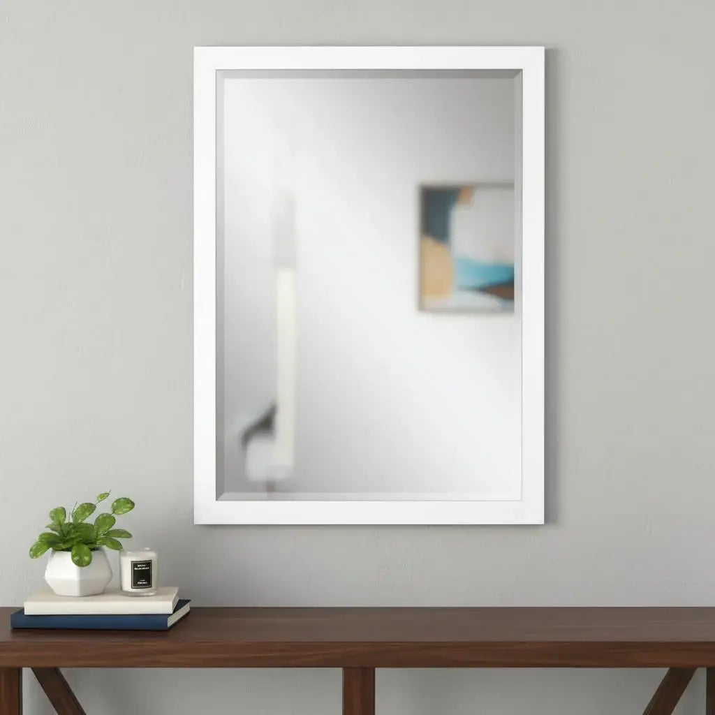 39" White Accent Mirror - Homeroots - Flyclothing LLC