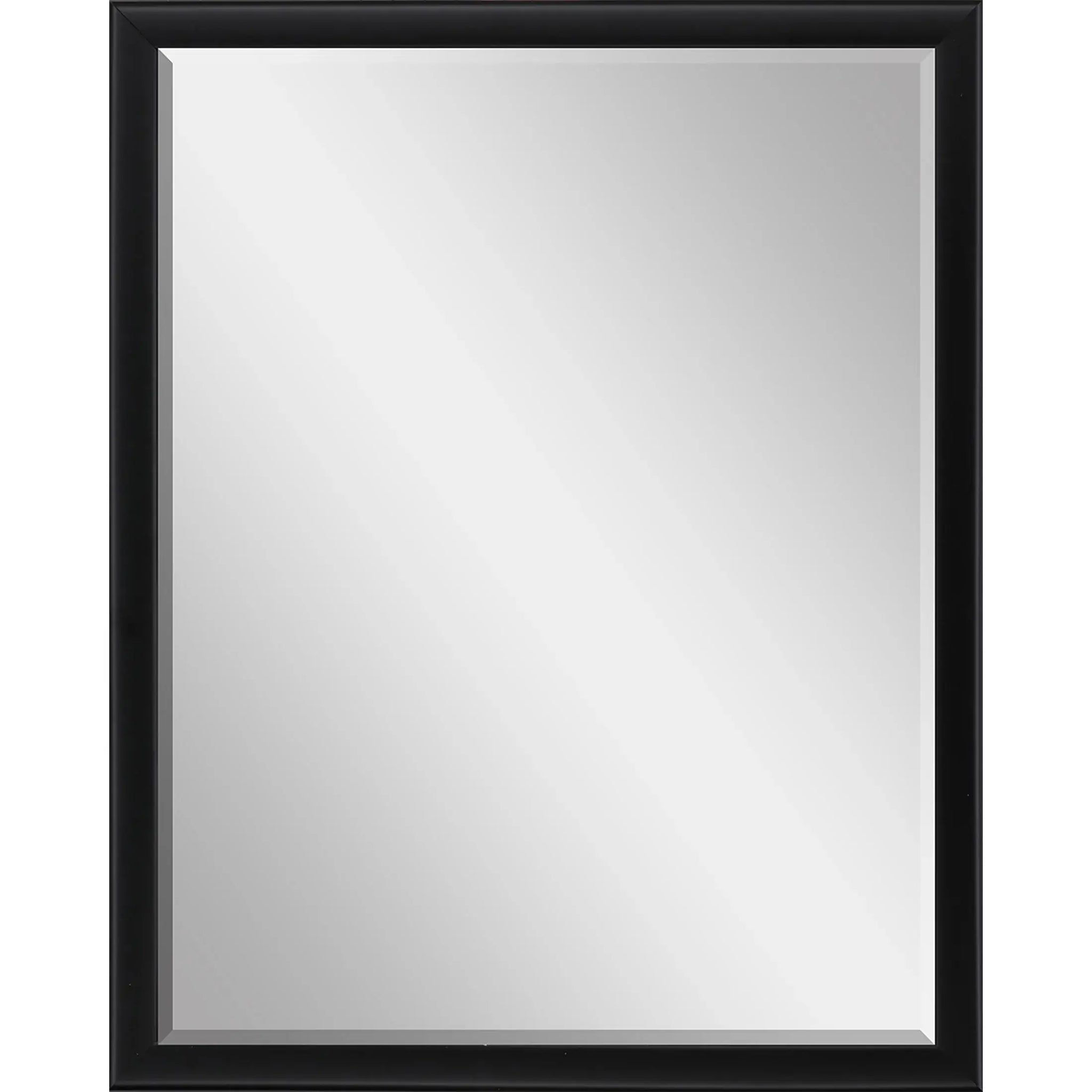 50" Black Solid Wood Framed Accent Mirror - Homeroots - Flyclothing LLC
