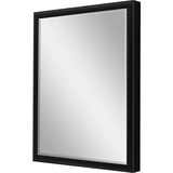 50" Black Solid Wood Framed Accent Mirror - Homeroots - Flyclothing LLC