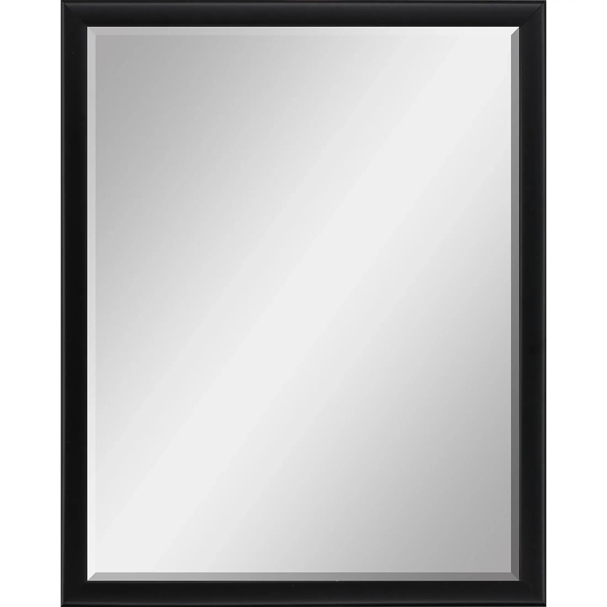 50" Black Solid Wood Framed Accent Mirror - Homeroots - Flyclothing LLC