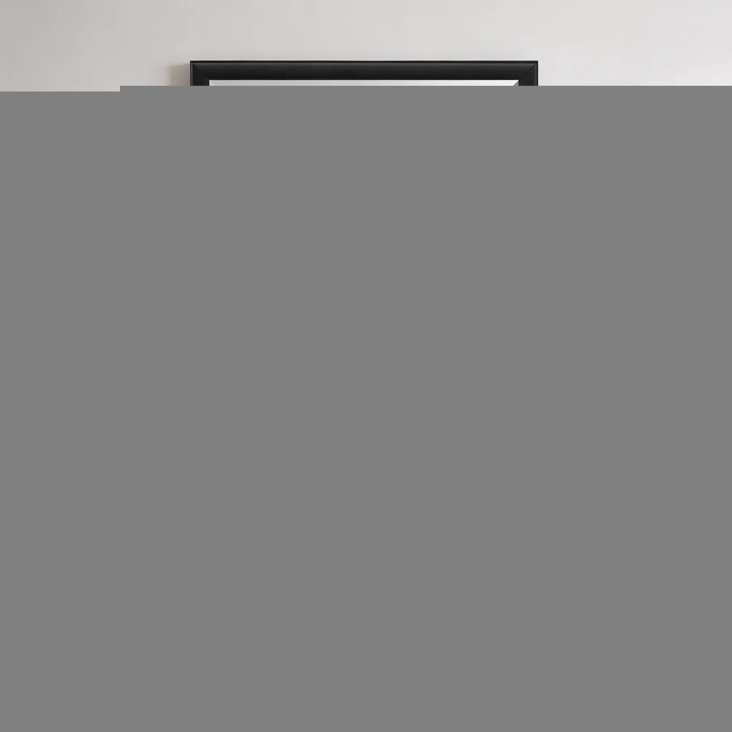 50" Black Solid Wood Framed Accent Mirror - Homeroots - Flyclothing LLC