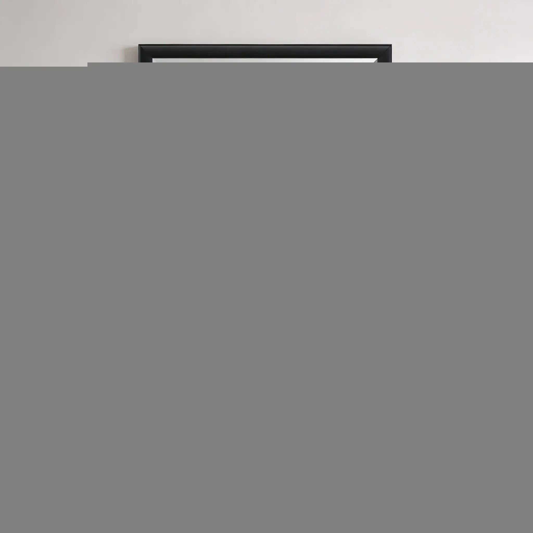50" Black Solid Wood Framed Accent Mirror - Homeroots - Flyclothing LLC