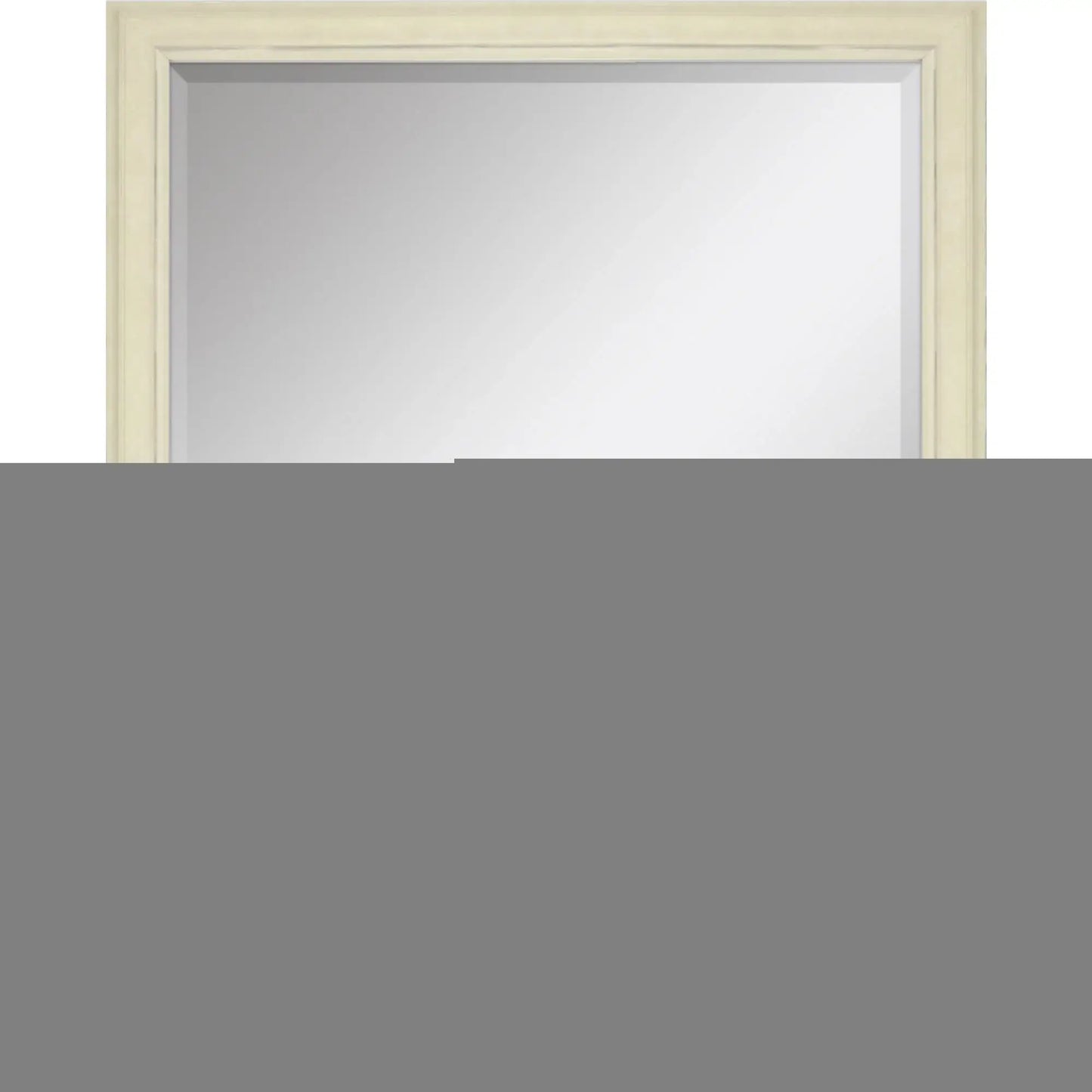 52" Ivory Distressed Wood Framed Accent Mirror - Homeroots - Flyclothing LLC