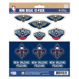 New Orleans Pelicans 12 Count Mini Decal Sticker Pack - New Orleans Pelicans