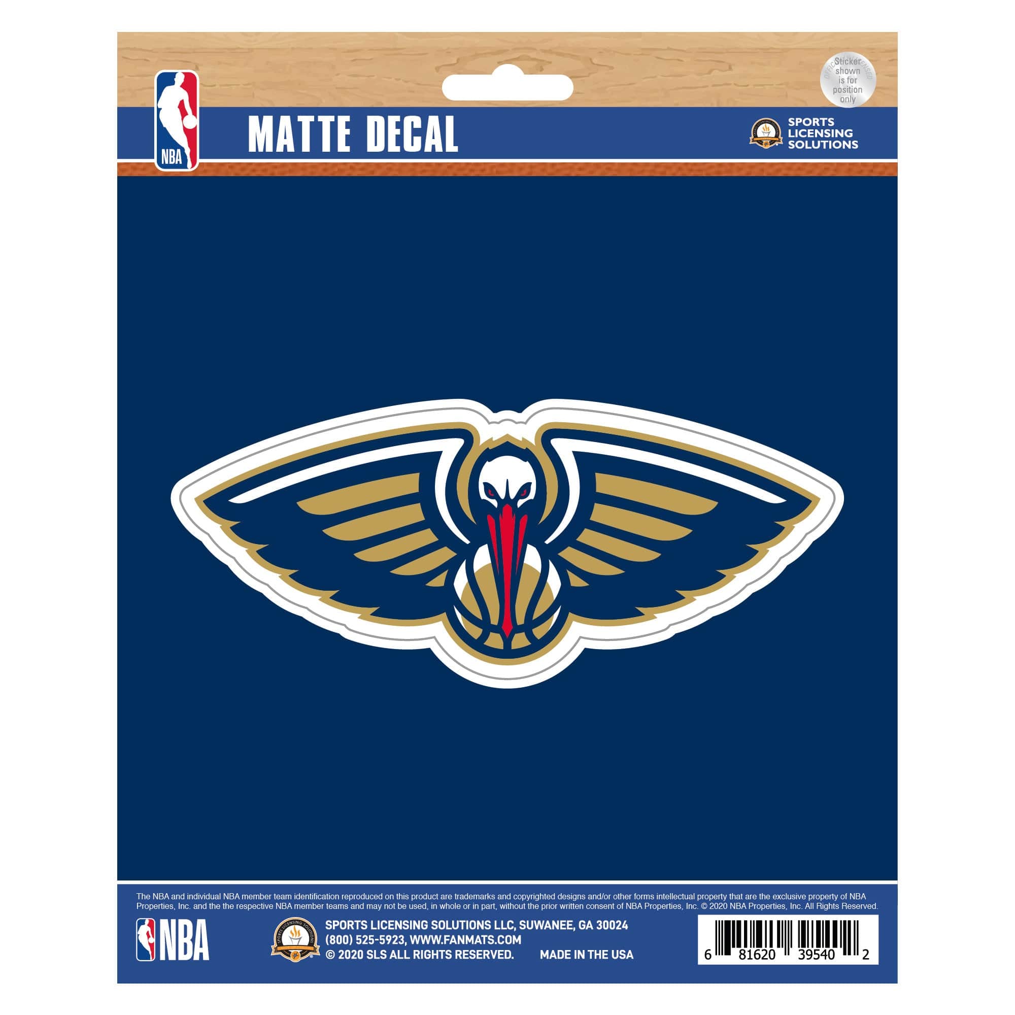 New Orleans Pelicans Matte Decal Sticker - New Orleans Pelicans