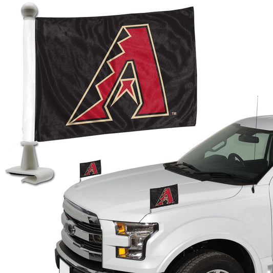 Arizona Diamondbacks Ambassador Car Flags - 2 Pack Mini Auto Flags, 4in X 6in - Arizona Diamondbacks