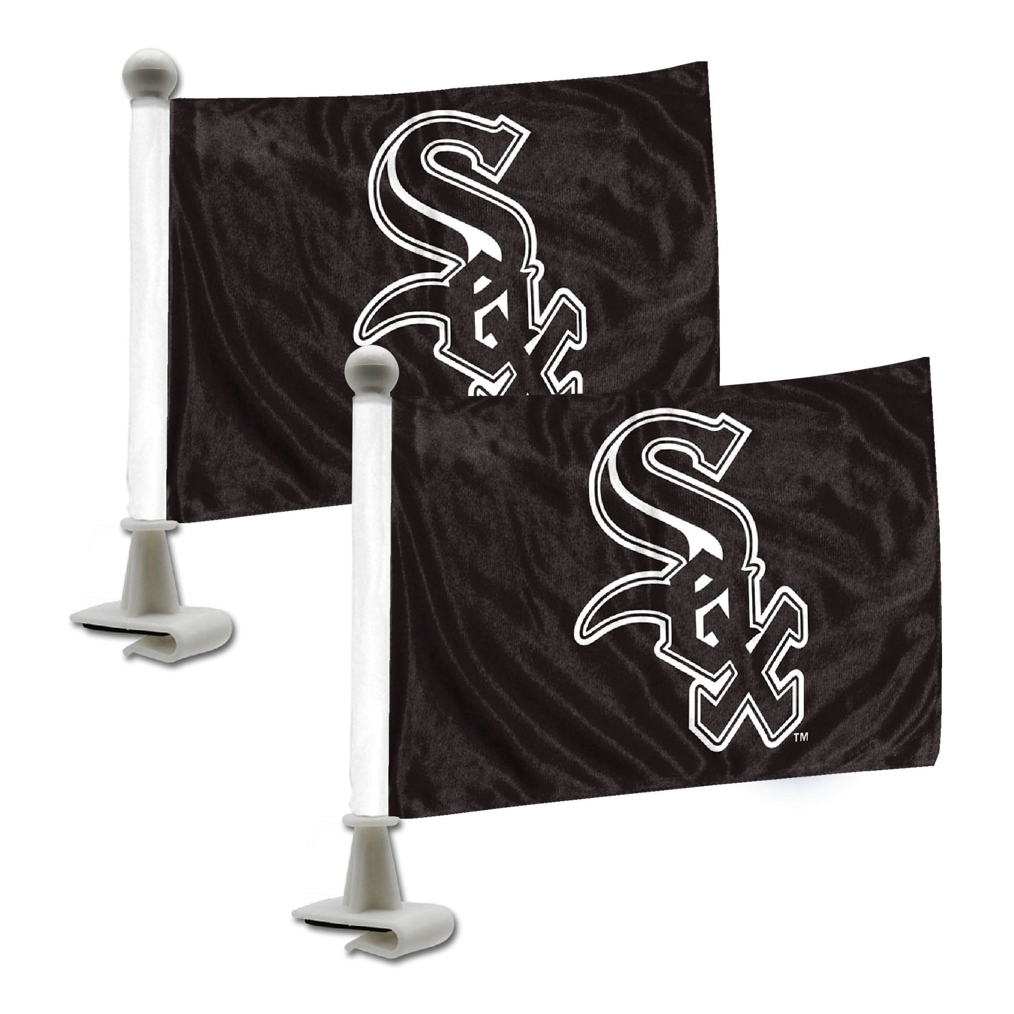 Chicago White Sox Ambassador Car Flags - 2 Pack Mini Auto Flags, 4in X 6in - Chicago White Sox