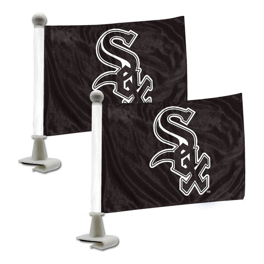 Chicago White Sox Ambassador Car Flags - 2 Pack Mini Auto Flags, 4in X 6in - Chicago White Sox