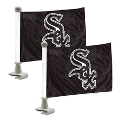 Chicago White Sox Ambassador Car Flags - 2 Pack Mini Auto Flags, 4in X 6in - Chicago White Sox