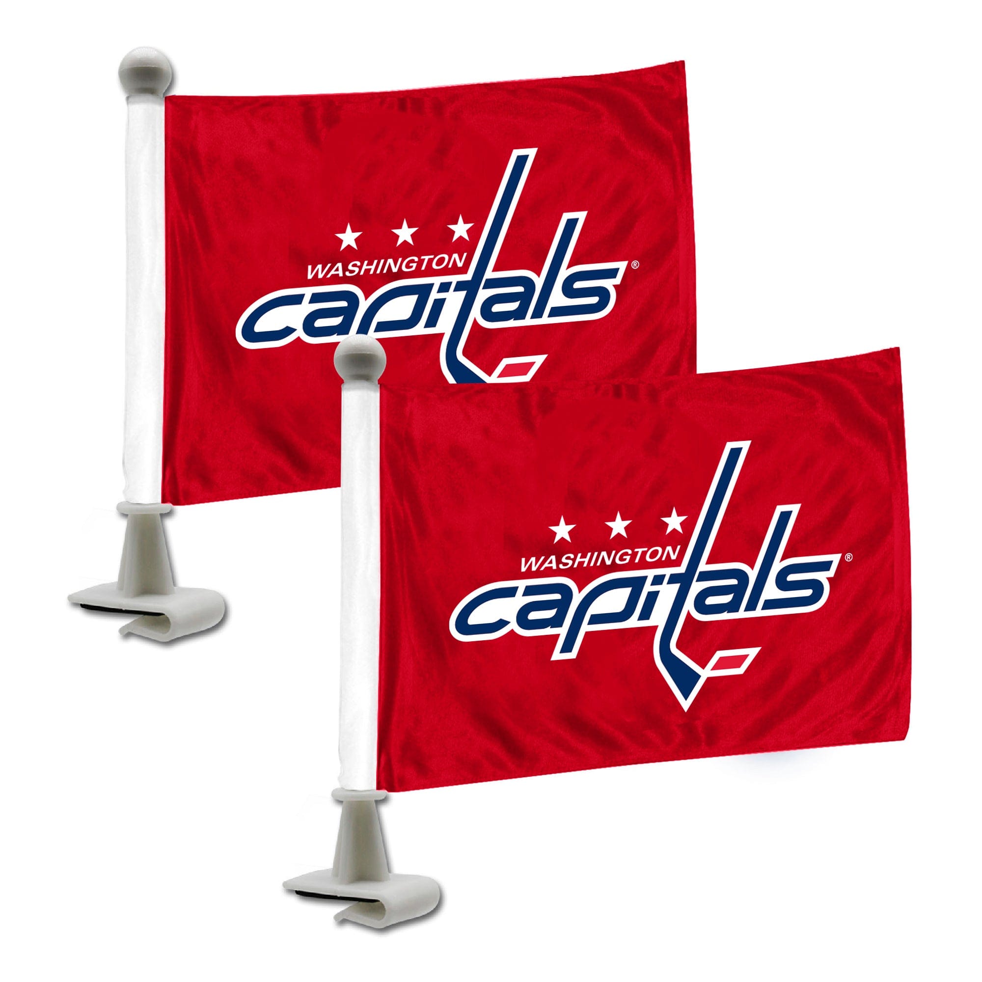Washington Capitals Ambassador Car Flags - 2 Pack Mini Auto Flags, 4in X 6in