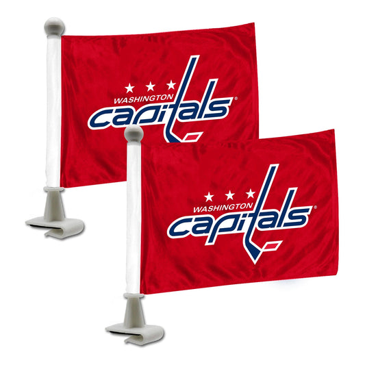 Washington Capitals Ambassador Car Flags - 2 Pack Mini Auto Flags, 4in X 6in
