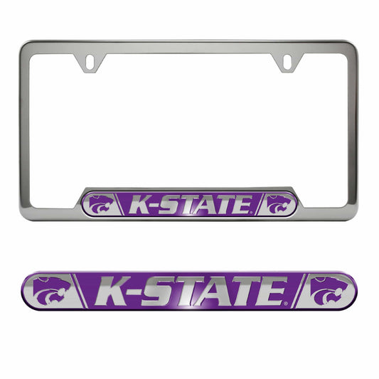Kansas State Wildcats Embossed License Plate Frame, 6.25in x 12.25in - Kansas State