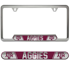 Texas A&M Aggies Embossed License Plate Frame, 6.25in x 12.25in
