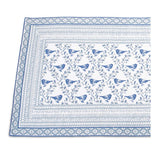 68" Blue And White Geometric And Floral Table Runner - HomeRoots - Flyclothing LLC