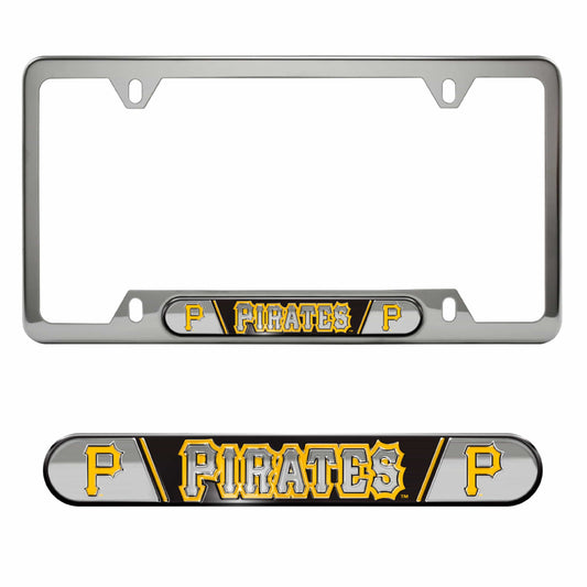 Pittsburgh Pirates Embossed License Plate Frame, 6.25in x 12.25in - Pittsburgh Pirates